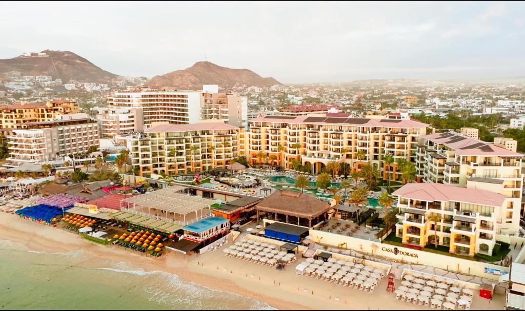 Casa Dorada Los Cabos beachfront resort near Medano Beach with views of Land’s End in Cabo San Lucas, Mexico.