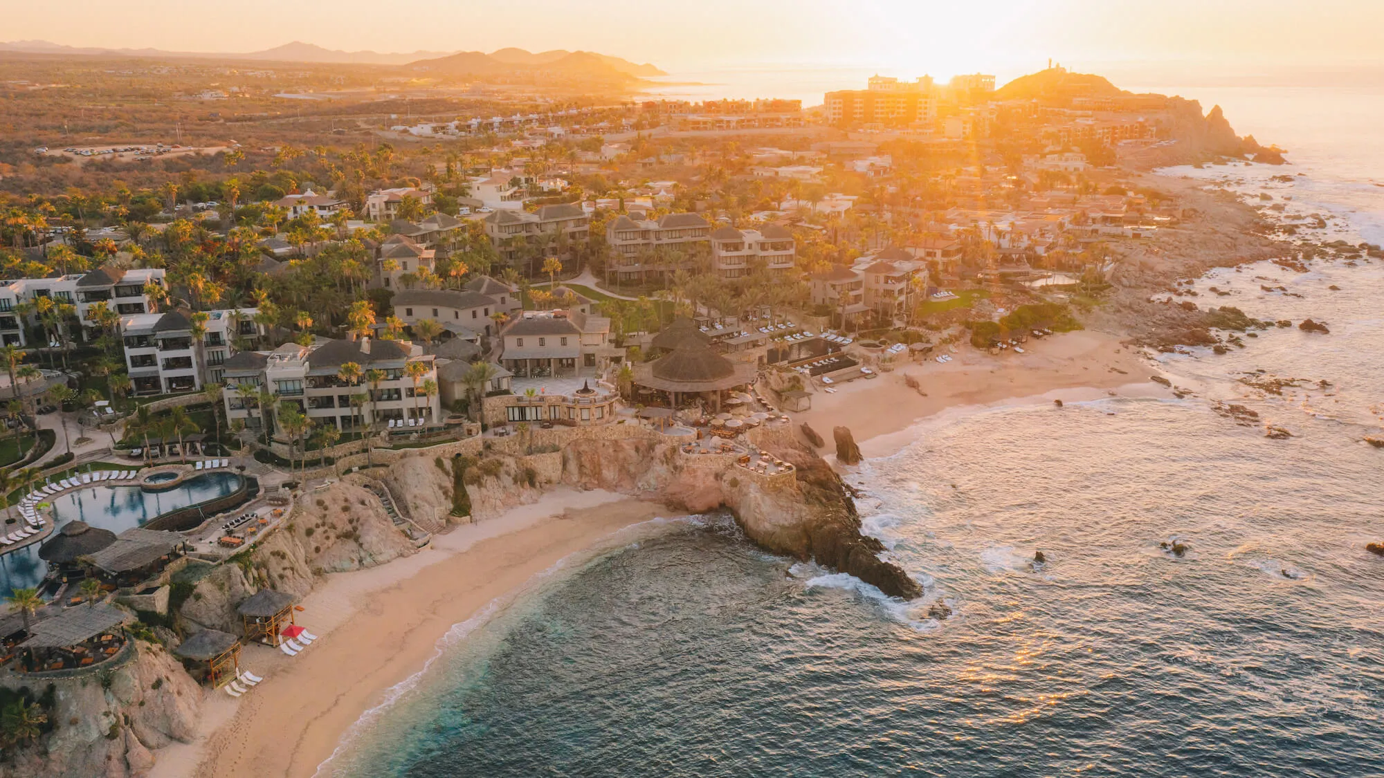 Esperanza Auberge Resorts Collection Los Cabos luxury beachfront resort with infinity pools and ocean views.