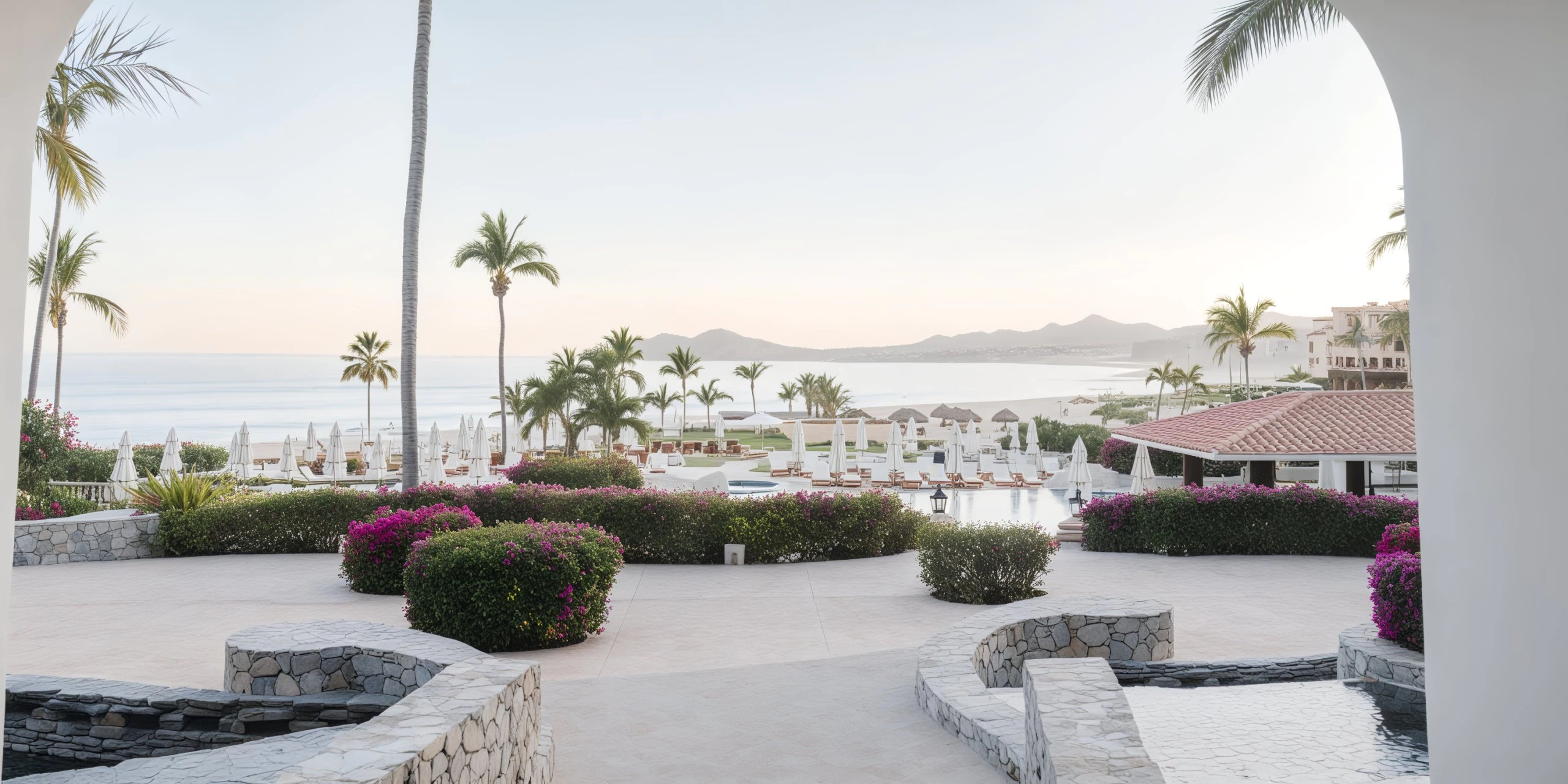Mirror Zone reflective outdoor venue setup for weddings at Zoëtry Casa del Mar Los Cabos