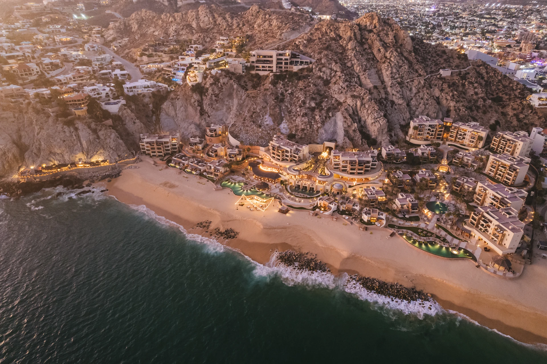 Waldorf Astoria Los Cabos Pedregal luxury resort with private plunge pools and dramatic cliffside ocean views.
